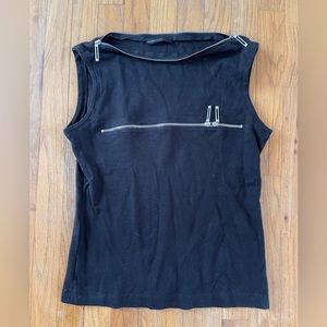 Vintage Alexander McQueen zipper neck muscle shirt.  Punk S and M Style. Rare